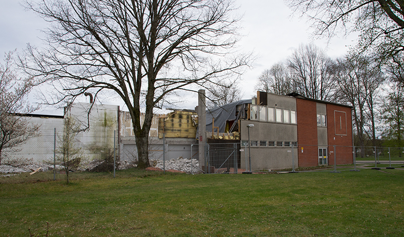 Rivning av gamla stålgjuteriet i kvarteret Aspebacken i maj 2020.
